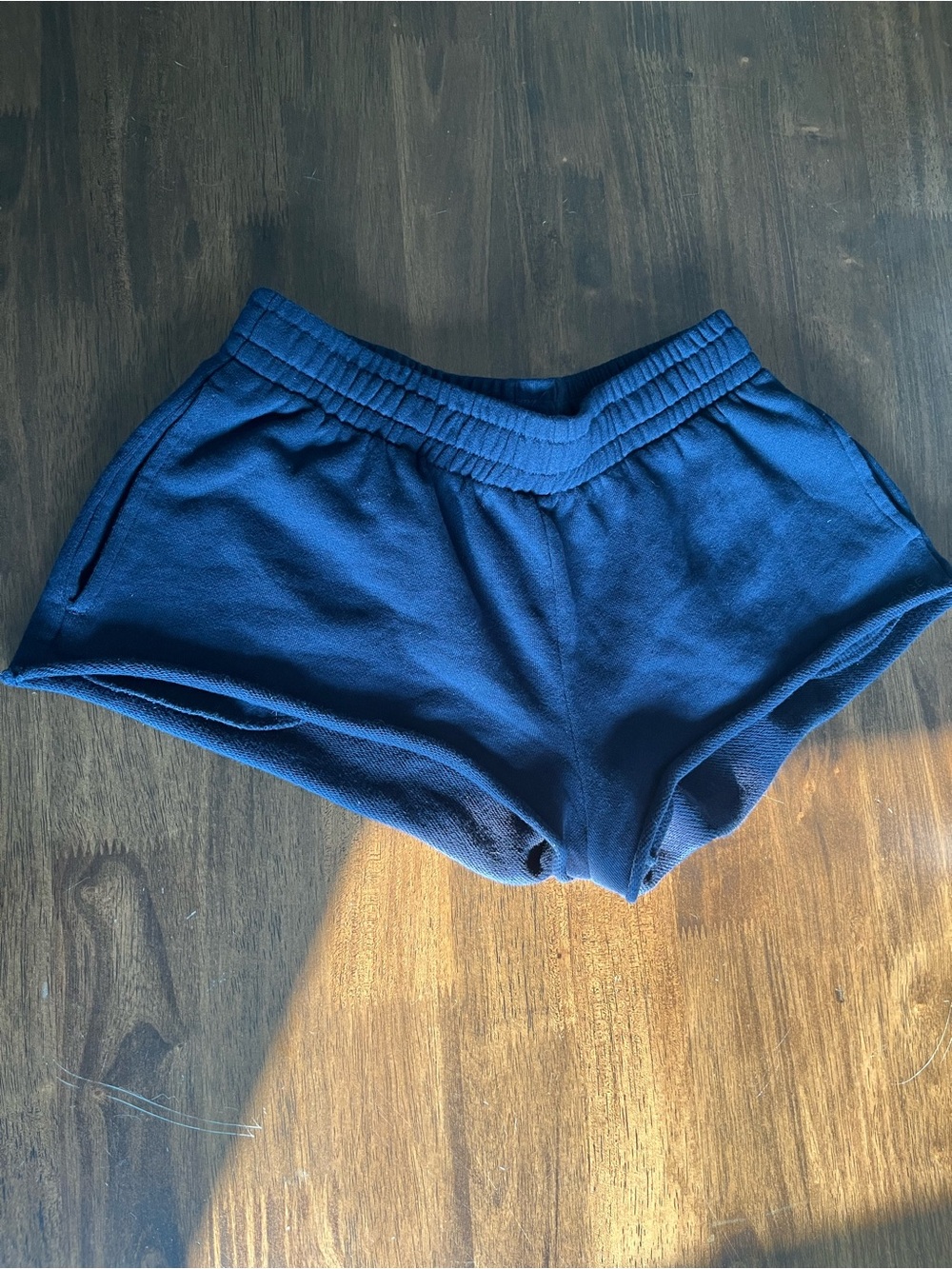 Garage Navy Blue Athletic Lounge Shorts